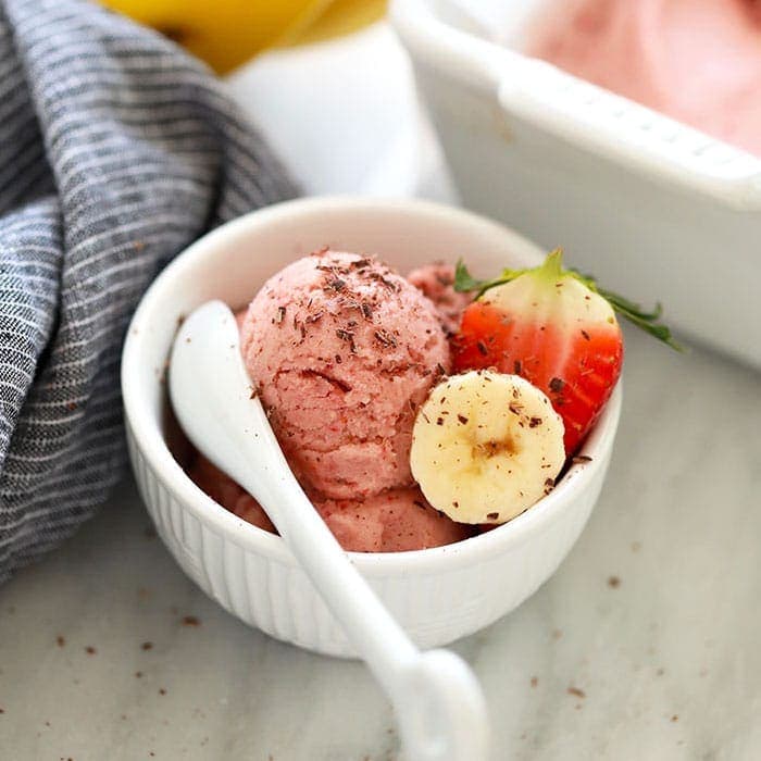 Protein Strawberry Banana Nice Cream: Quick Healthy Post-Workout Treat